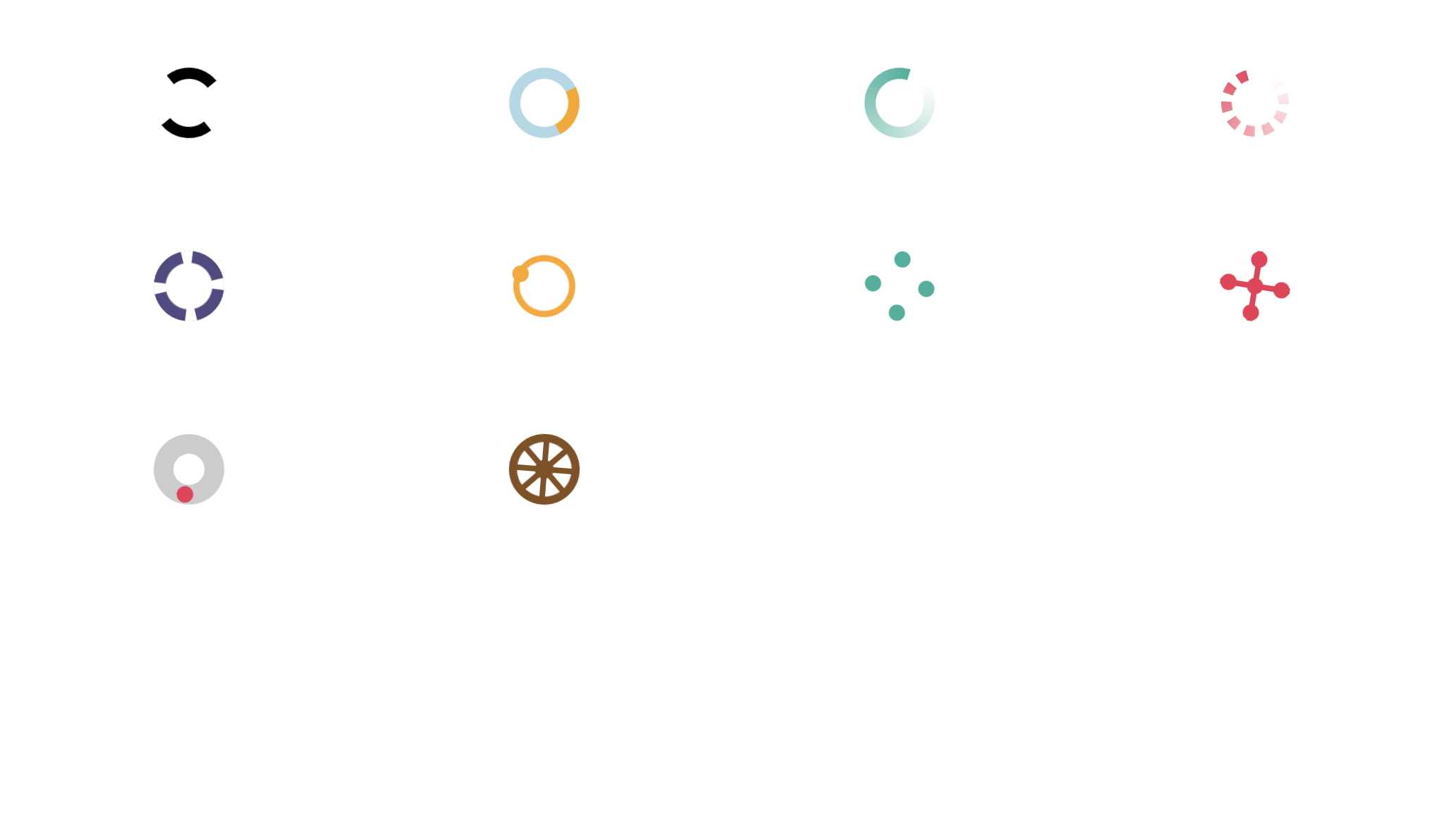 10 Different Spinners in HTML & CSS – Lightweight Loading Animations - Project Thumbnail