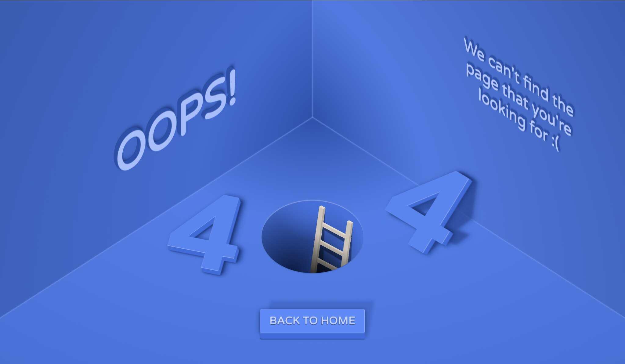 404 Room – A Cozy CSS-Only Error Page Scene - Project Thumbnail