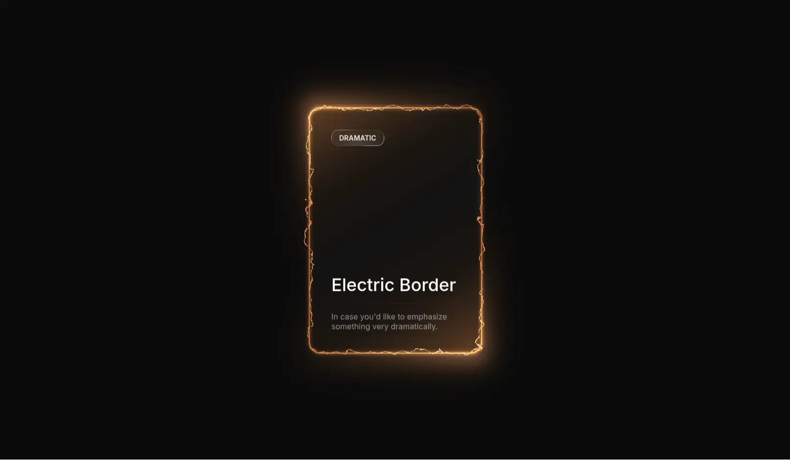 Electric Border Animation – Glowing CSS Border Effect Electric Border Animation – Glowing CSS Border Effect - Project Thumbnail