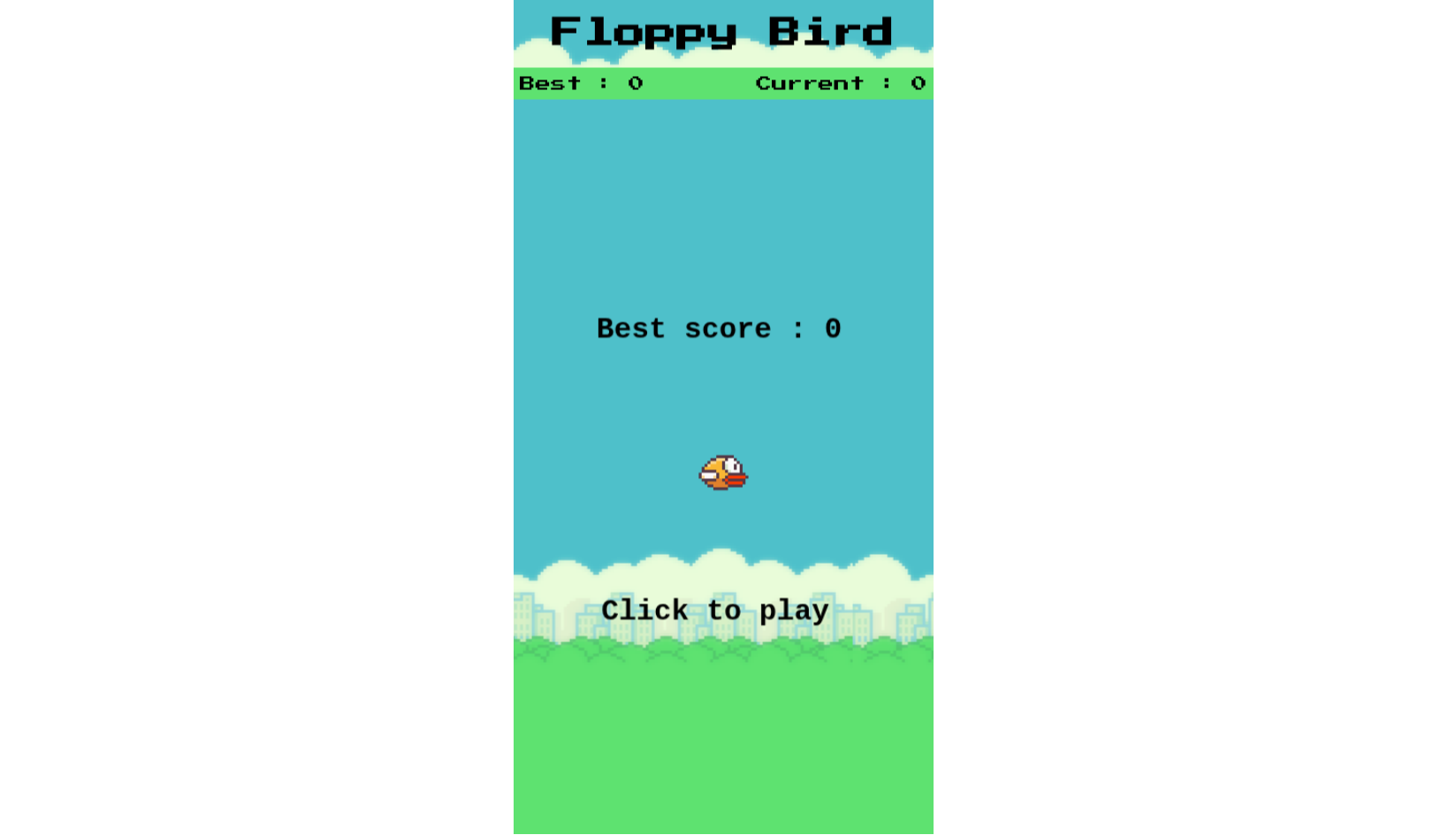 Flappy Bird Game - HTML CSS JavaScript Project - Project Thumbnail