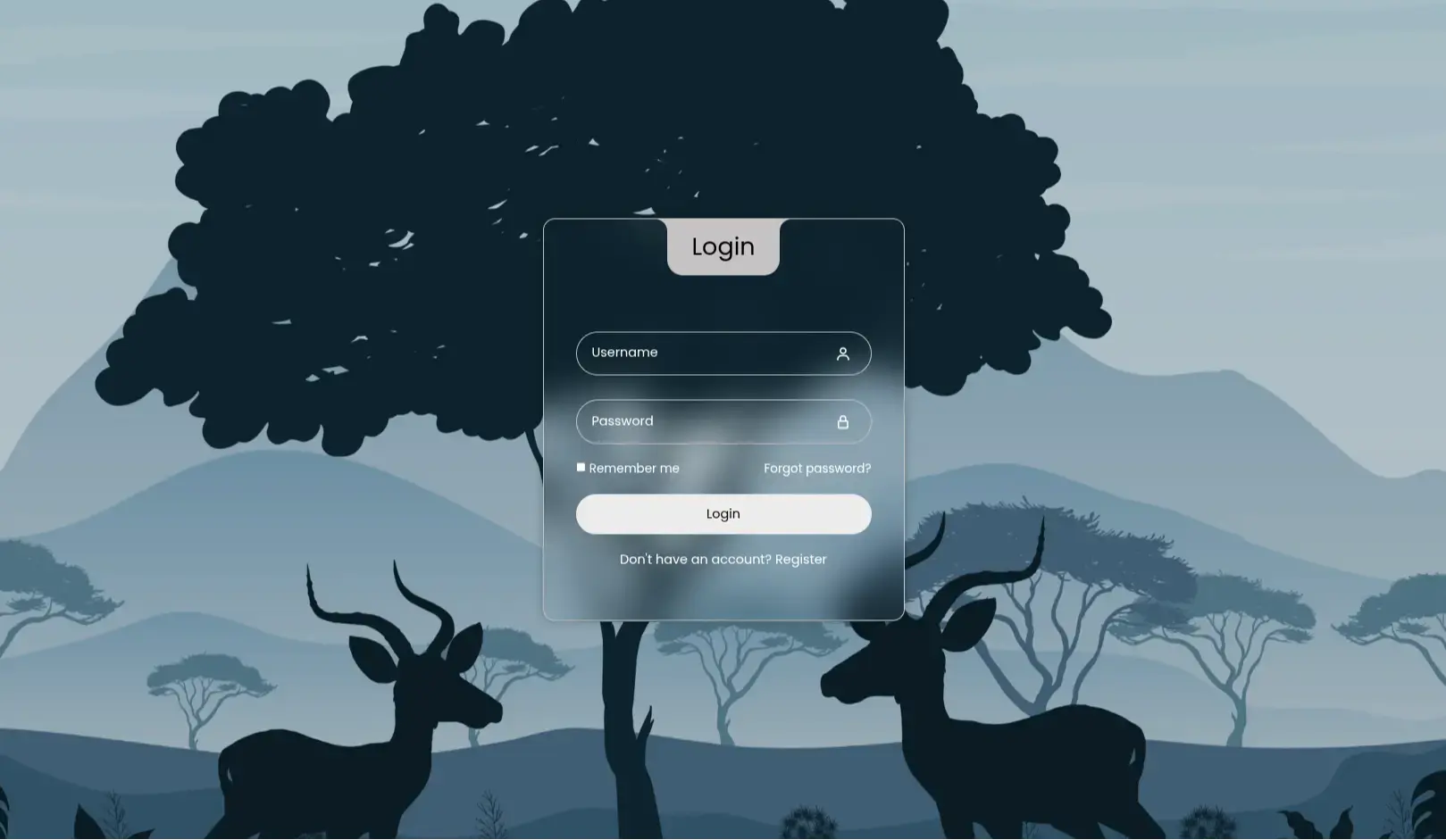 Glassmorphism Login Form using HTML & CSS - Project Thumbnail