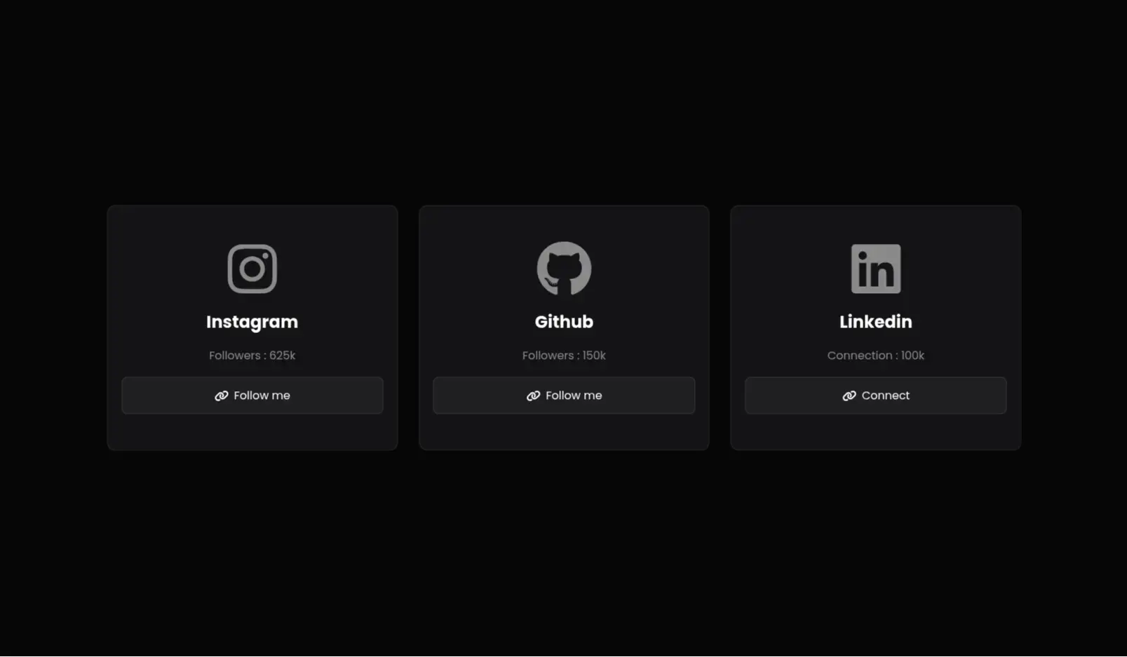 Social Media Card Hover | HTML CSS JavaScript Effect Social Media Card Hover | HTML CSS JavaScript Effect - Project Thumbnail