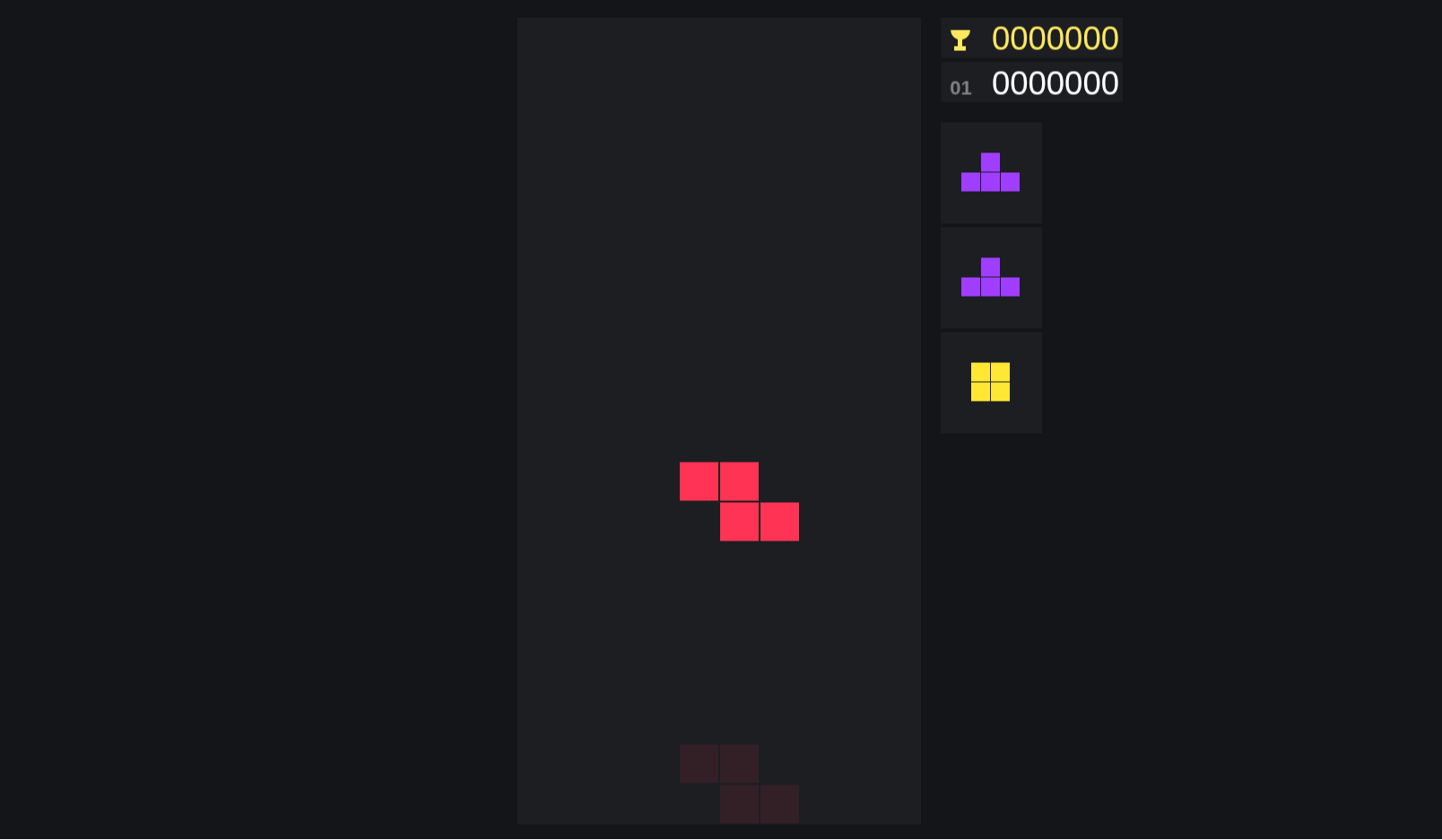 Tetris Game - HTML CSS JavaScript Project - Project Thumbnail